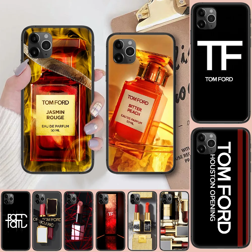 

Fashion Design Brand TF Phone Case Cover Hull For iphone 5 5s se 2 6 6s 7 8 12 mini plus X XS XR 11 PRO MAX black 3D Etui soft
