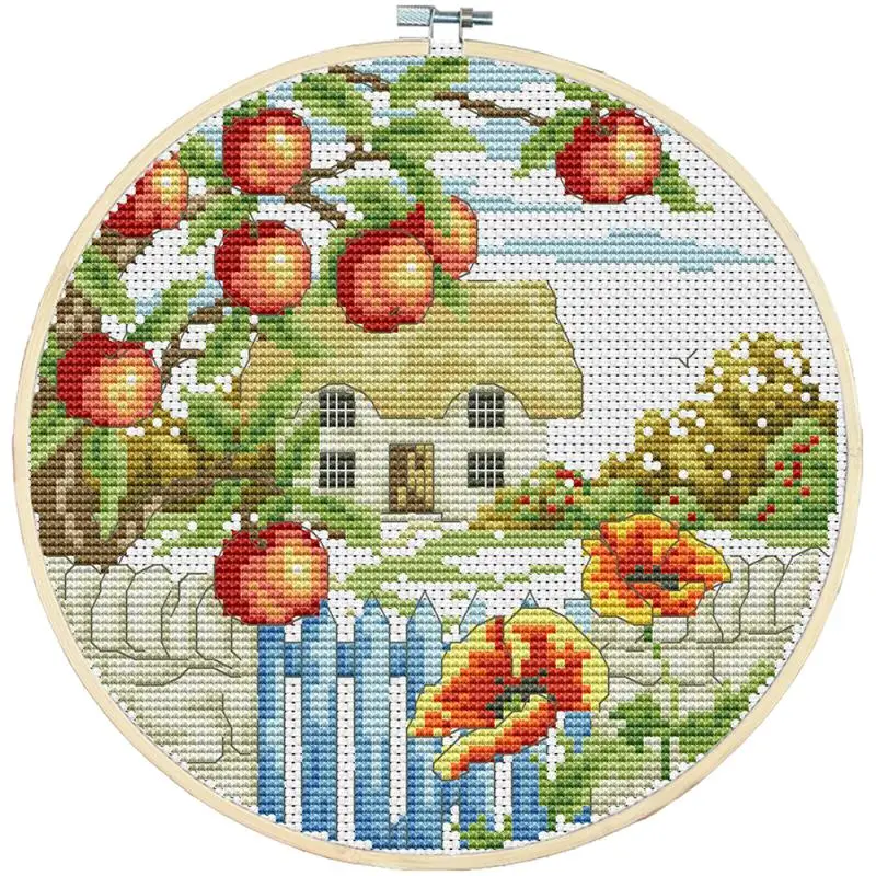 Joy Sunday Four Seasons (весна/лето/осень/зима) 11ct Набор для вышивки крестиком ткань хлопок
