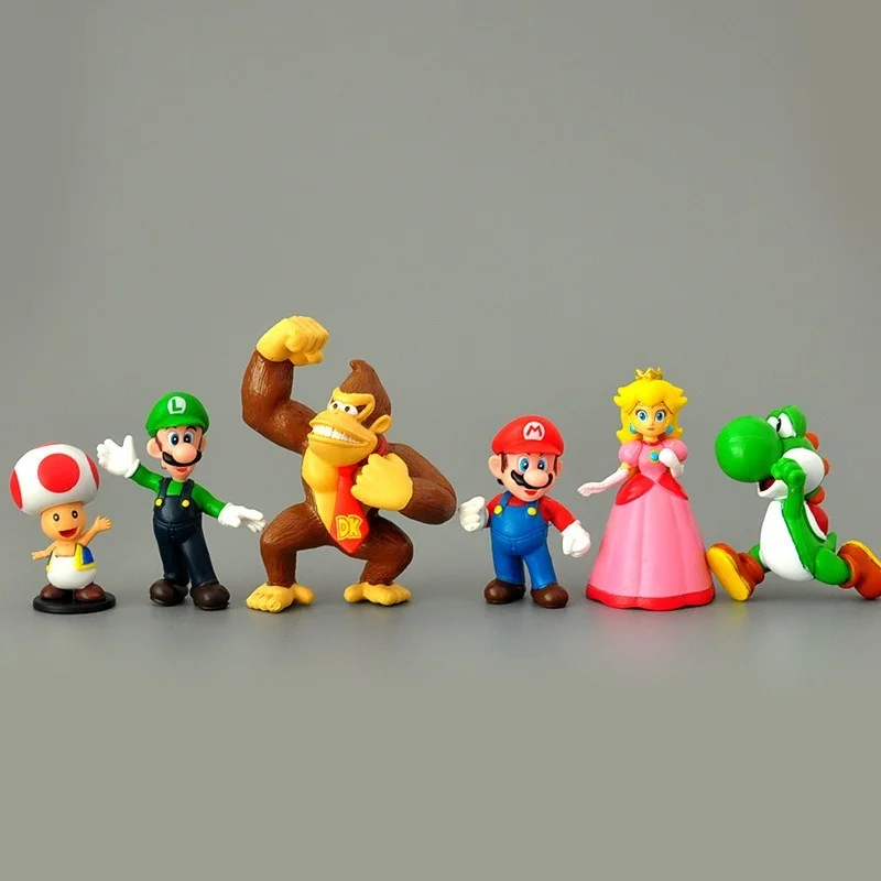 Новые Фигурки героев Super Mario Bros Odyssey из ПВХ игрушки Yoshi Peach Принцесса Луиджи