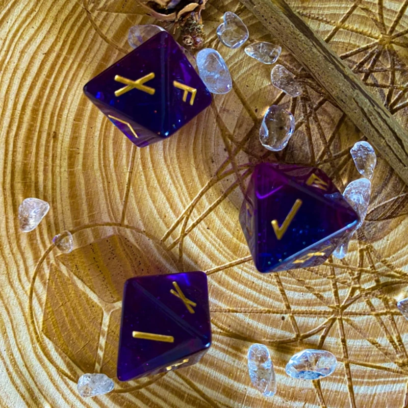 

Runes Symbol Cards Dice Crystal Epoxy Resin Mold Divination Board Silicone Mould B36D