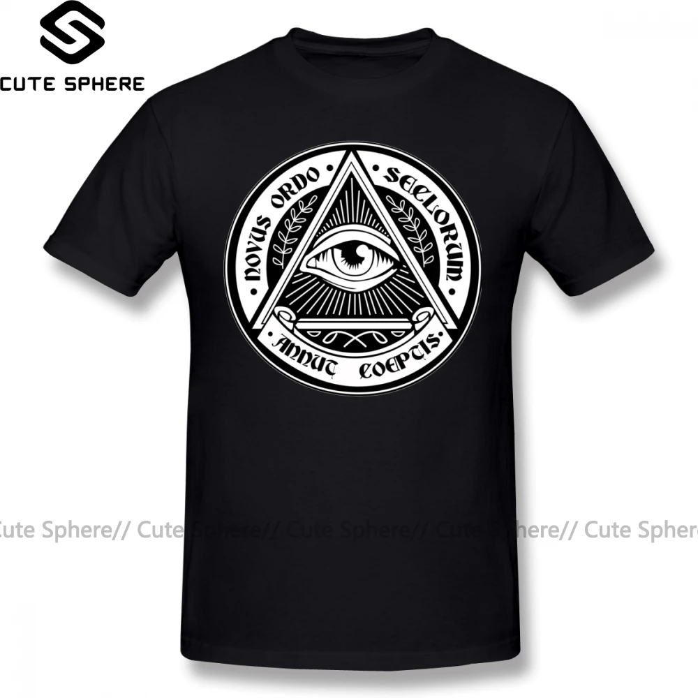 Illuminati футболка пляжная Милая футболка 6xl Мужская хлопковая футболка с короткими рукавами и принтом