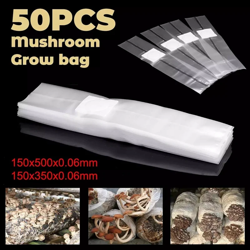

PVC Mushroom Spawn Grow Bag Substrate High Temp Pre Sealable Garden Supplies Grow Bags