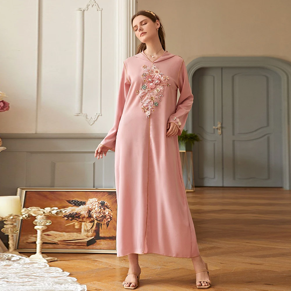 Eid Kaftan Mujer Дубай Abaya Турция хиджаб с капюшоном мусульманское платье мусульманская