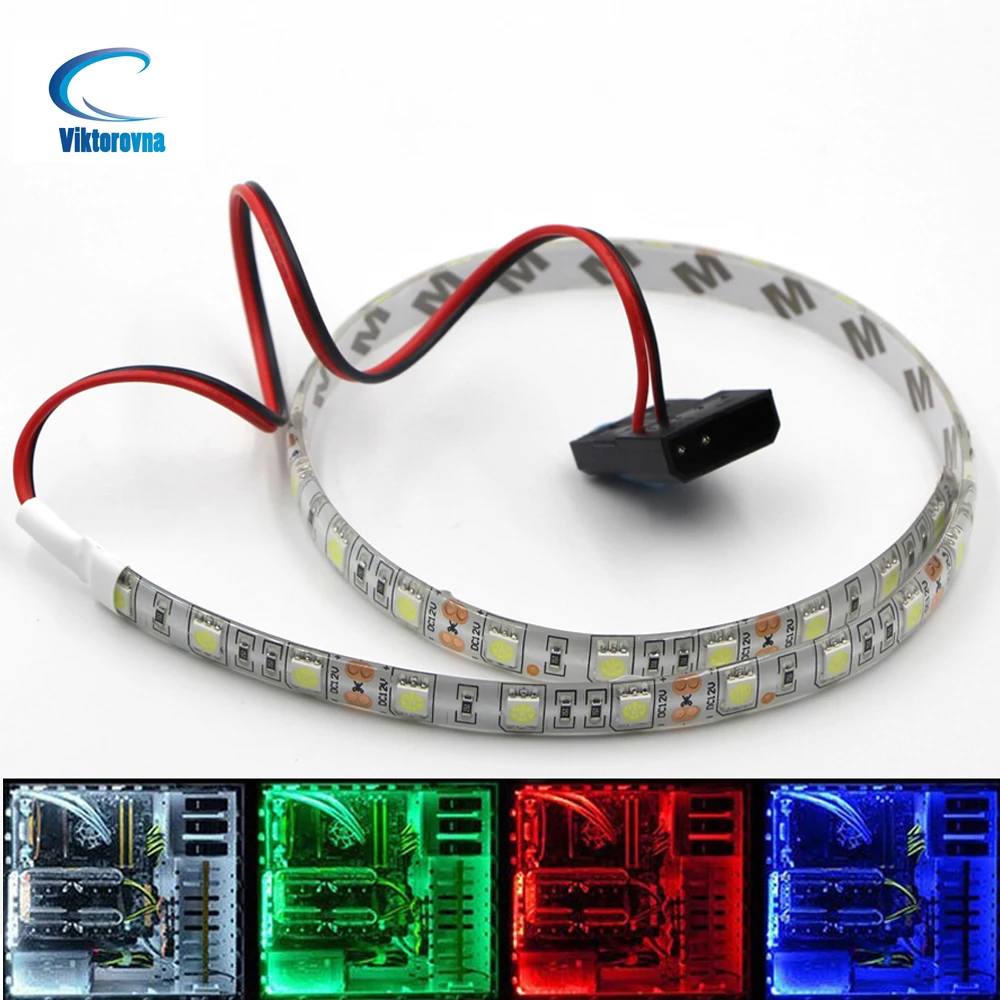 12V Светодиодные ленты светильник 5050 Диодная лента Molex разъем Гибкая неоновая для