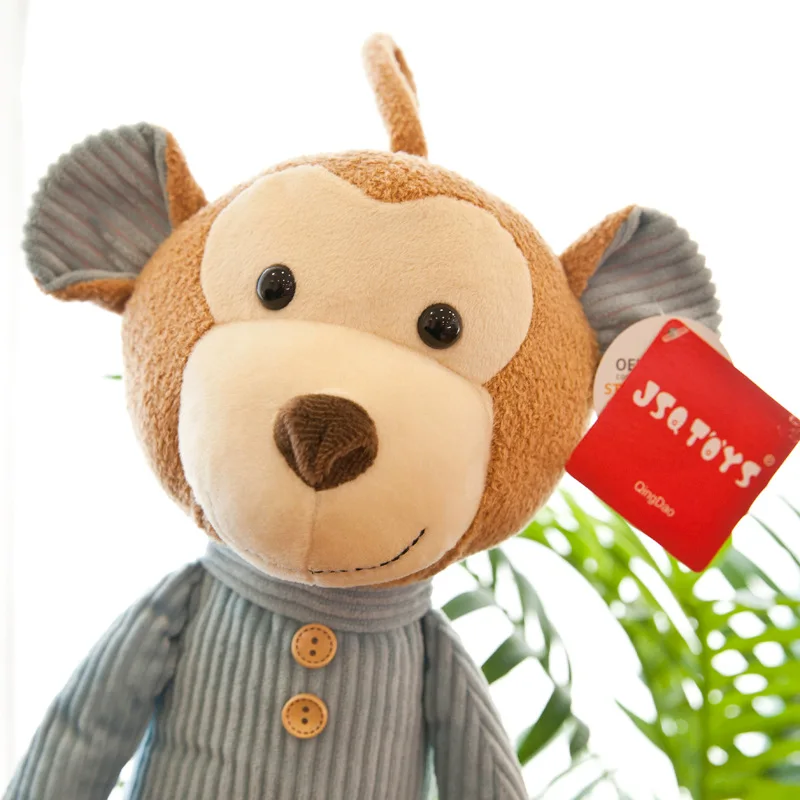 Длинные ножки плюшевые животные собака Вельветовая футболка озорная обезьяна