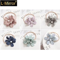 l mirror 2pcslot women lady gift hair girls flower elastic rubber ties with cute small ponytail holder band rope