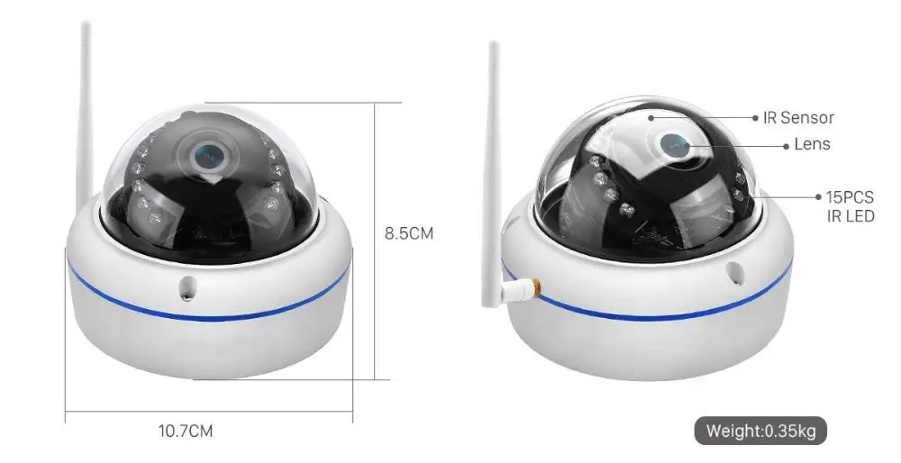 HD 1080P Wifi камера iCSee ONVIF Беспроводная камера Аудио запись оповещения по электронной почте xmeye облако Антивандальная Водонепроницаемая наружная камера