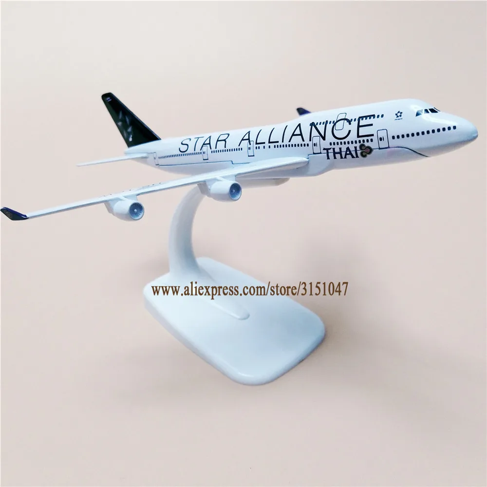 16 см Air THAI Star Alliance Boeing 747 B747-400 Airlines модель самолета сплав Металл литье под
