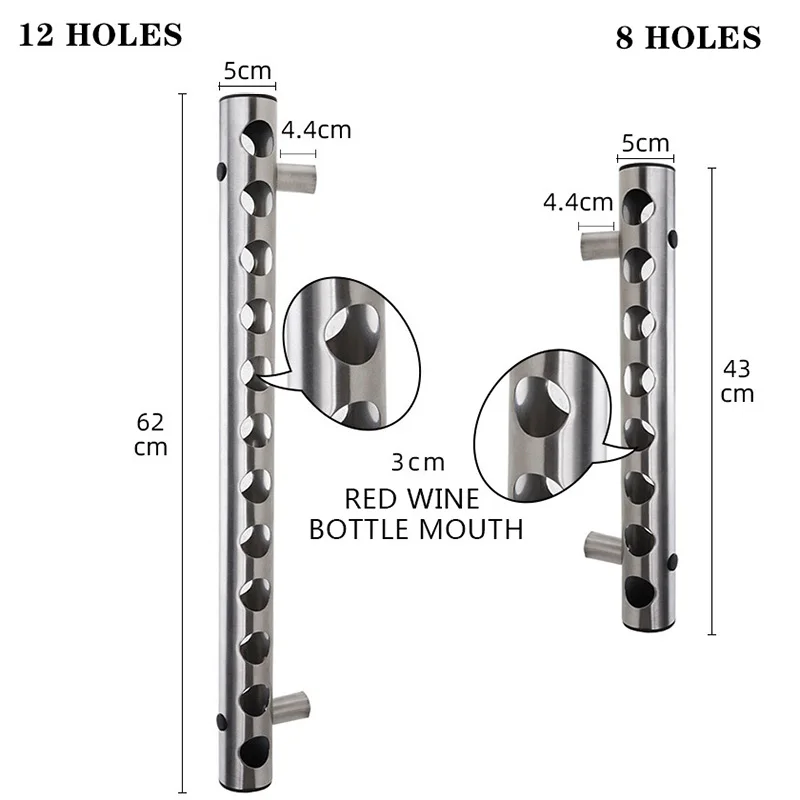 Креативная подвесная Винная стойка 8 12 из нержавеющей стали настенный держатель