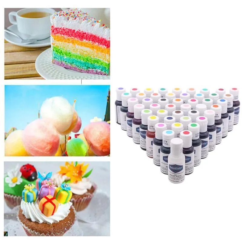 

America Americolor Natural Edible Pigment 26colors Cake 21g Macaroon Pigment 1pcs Cream Fondant Cream Color H6K0