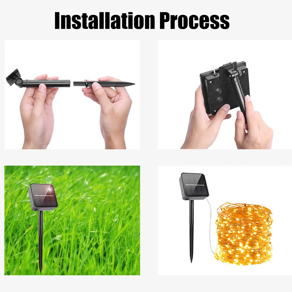 

Solar Led String Lights 10M 20M LED Outdoor Fairy Garden String Lamps Waterproof Garland Led Christmas Lights For Wedding Party