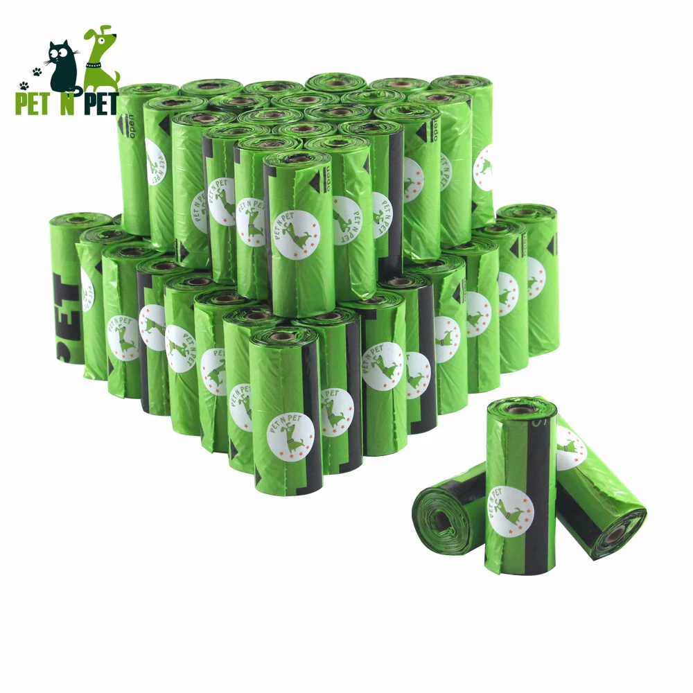 Пакеты для выгула собак 900 шт. 60 рулонов зеленые пакеты отходов с дозатором|Совки