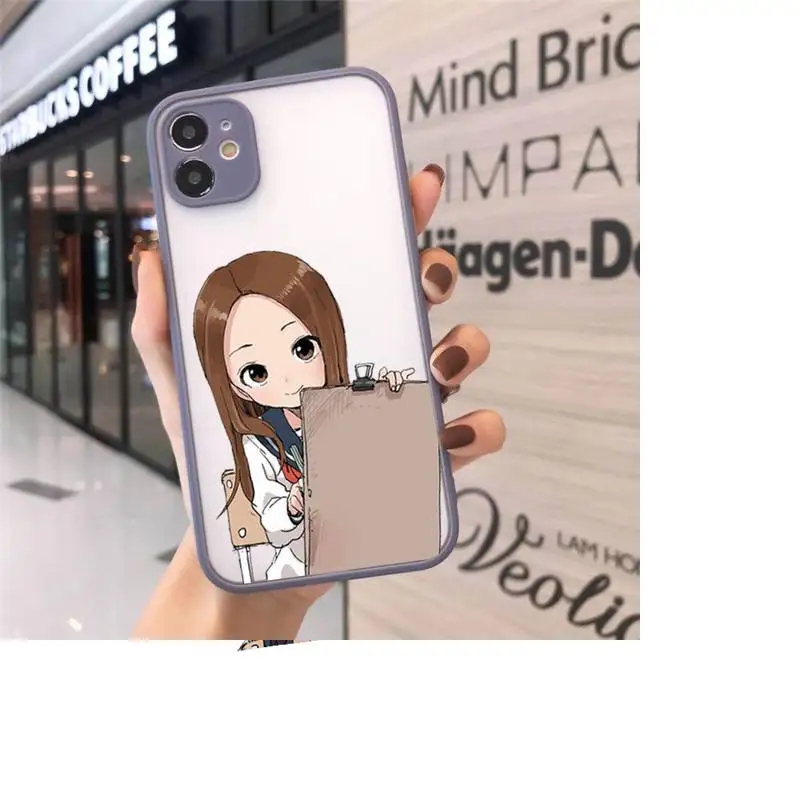 

Anime Teasing Master Takagi-san Phone Cases matte transparent For iphone 7 8 11 12 plus mini x xs xr pro max cover