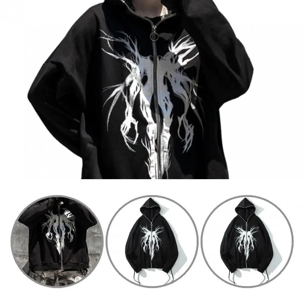 Свитшот мужской с длинным рукавом на молнии в стиле панк | Мужская одежда