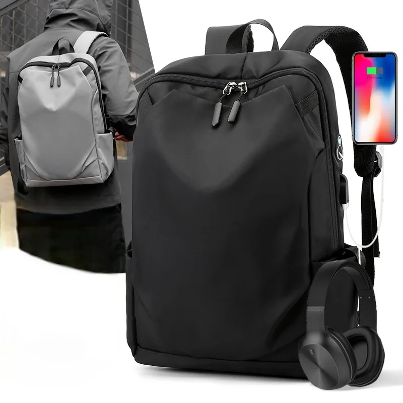 

Men's Backpack with Charging Daily School Backpacks Sport Casual Travel Bag Male 15.6 Inch Laptop Backpack for Male Waterproof