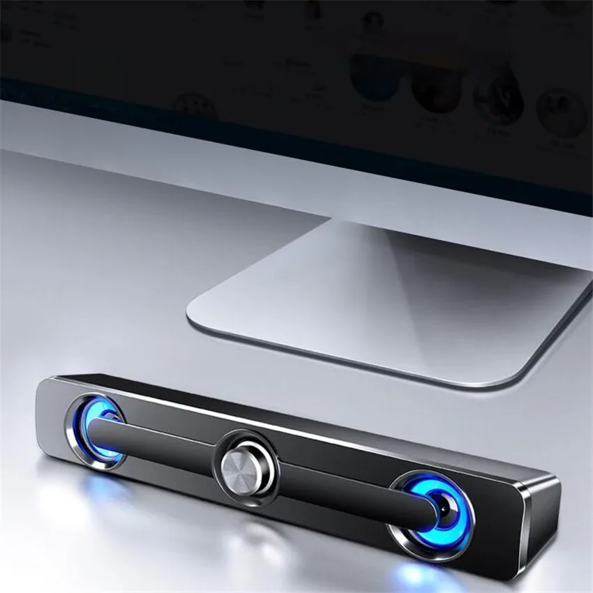

3.5MM Audio Hole USB Wired Subwoofer Speakers BHT-compatible 5.0 Stereo Surround Sound Computer Notebook Loudspeaker Subwoofer