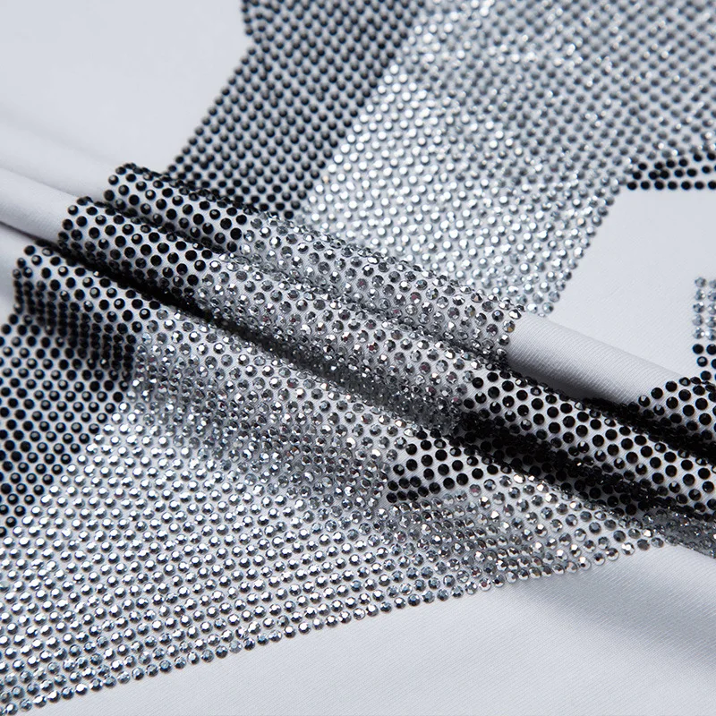 

2021 Letter Rhinestones T Shirts Men Brand Short Sleeve Fashion Man Streetwear O Neck Slim Modal Cotton Tshirts Plus Size 6XL