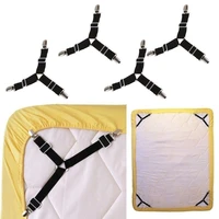 4pcsset elastic bed sheet grippers belt fastener bed sheet clips mattress cover blankets holder home textiles organize gadgets