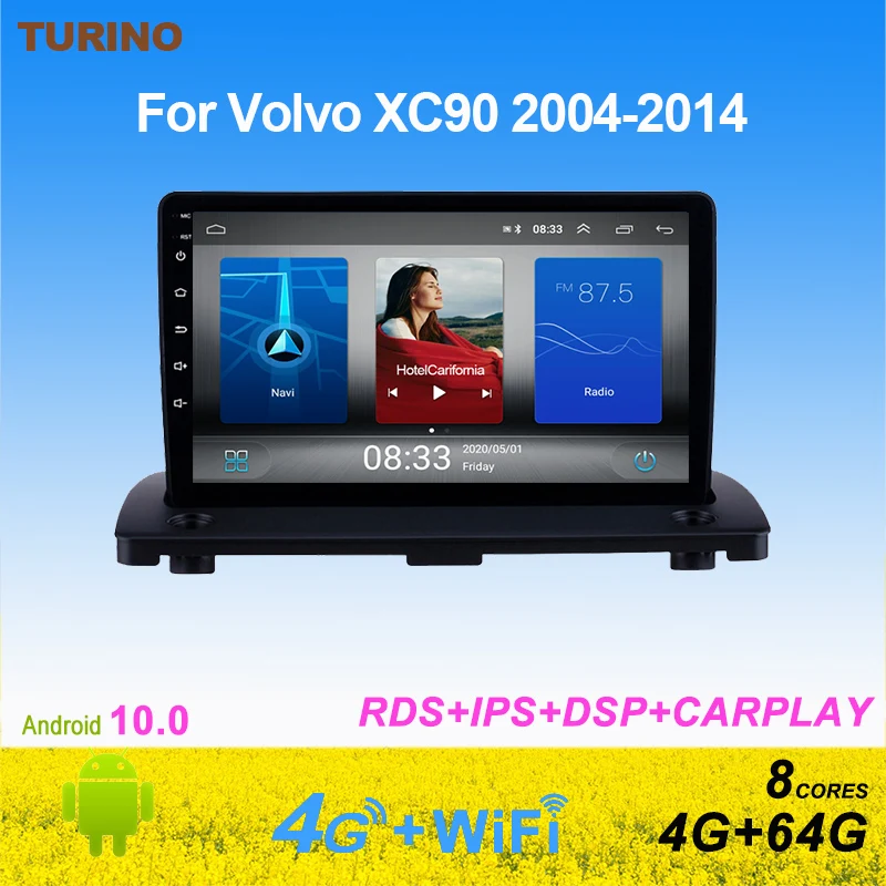 Автомобильное радио 9 'IPS android10.для Volvo XC90 2004 2014 DVD GPS навигация мультимедийный