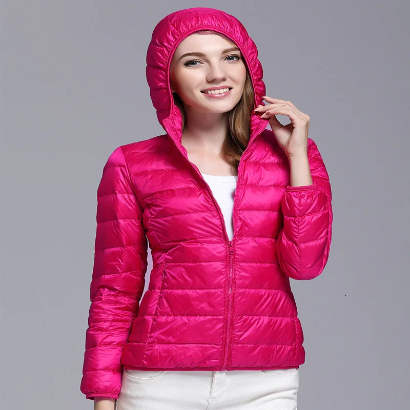 Коллекция 2019 года простые однотонные пуховые куртки Короткие - Цена: 2518.06