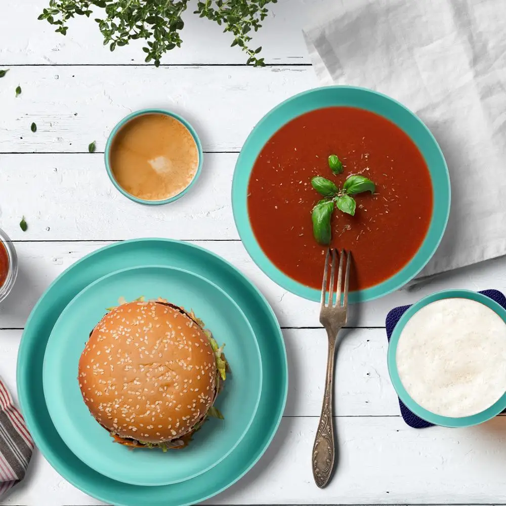 Европейская посуда 5 шт./10 шт. из бамбукового волокна бытовые простые блюда