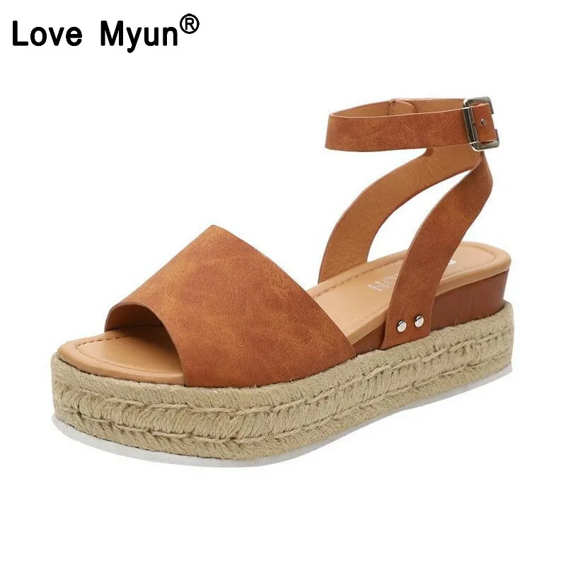 Босоножки женские туфли на танкетке лодочки высоком каблуке летние босоножки