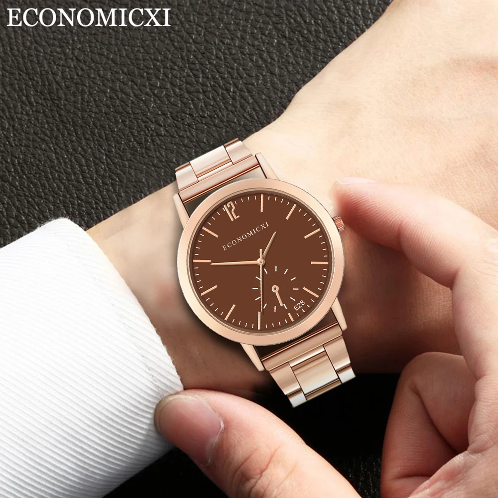 Мужские часы брендовые Роскошные повседневные из нержавеющей стали с ремешком