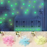 diy luminous moon stars pvc stickers 3d wall stickers bedroom luminous decoration room children decals