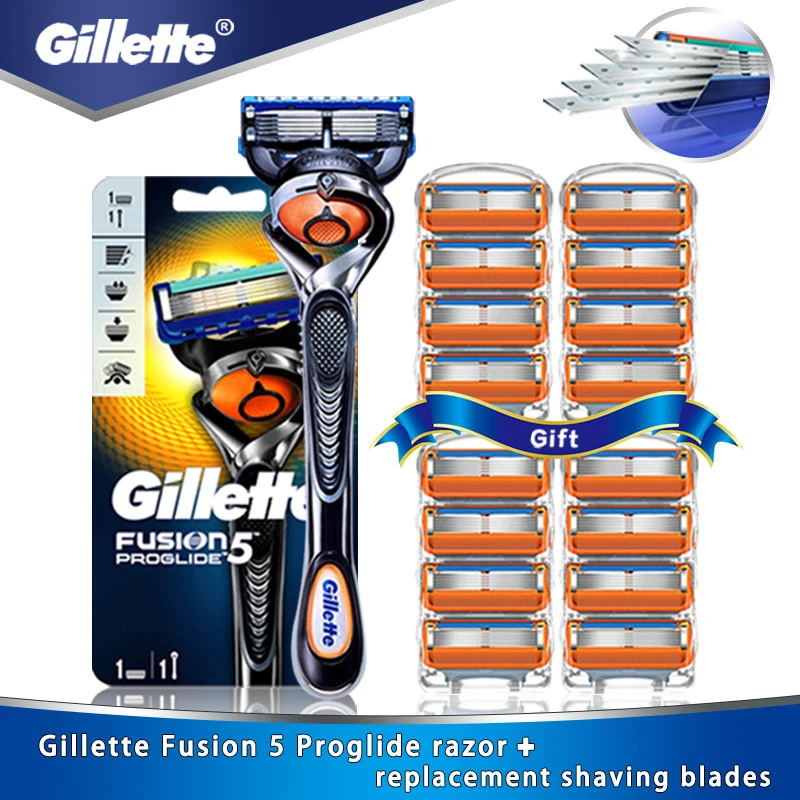 

Gillette Fusion 5 Proglide Safety Razor Case Straight Shaving Machine Kit With Blades Shaver For Men Shave Cassettes For Beard