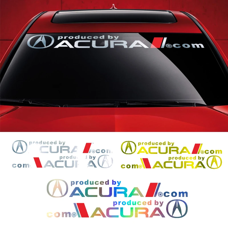 

Car Front Window Decals Windshield Reflective Stickers for Acura Logo MDX RDX TL TSX RL TSX ZDX RLX ILX NSX Integra TLX Vigor CL