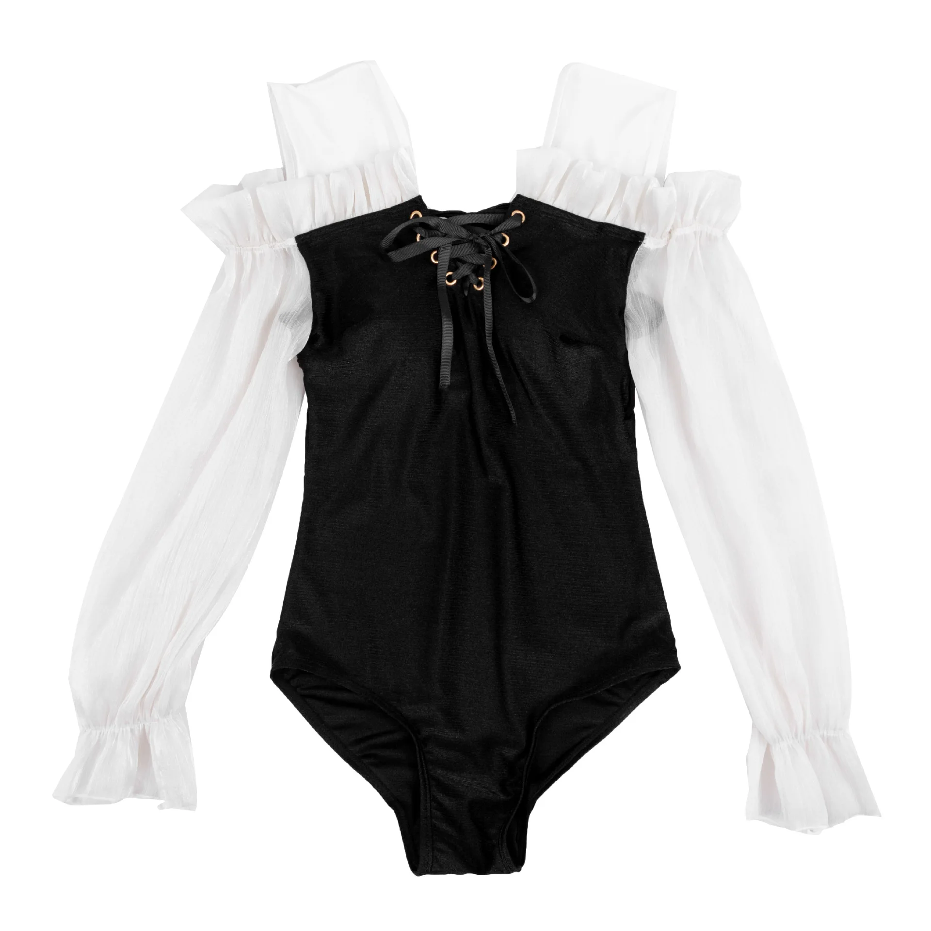 

Swimsuit Women One Piece Beach Suit Female Swimwear Bathing New 2021 Sexy Long Sleeve Hot Print Cotton Sierra Surfer Bikini