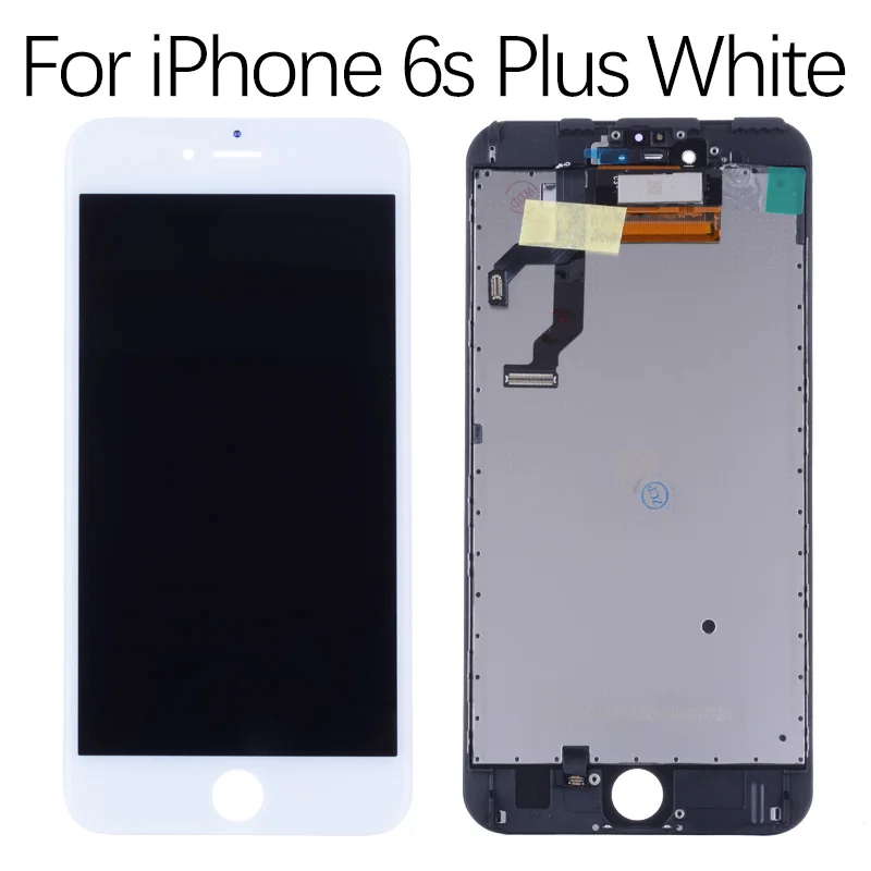 White 6S Plus AAA OEM Дисплей для iPhone 6 6S 6 Plus 6S Plus LCD в сборе с тачскрином на рамке черный белый - Цвет: White 6S Plus
