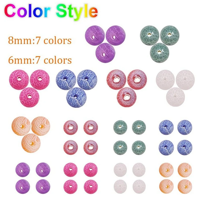 

15 Grid Volcanic Stone Weathered Agate Loose Beads DIY Jewelry Bracelet Necklace Earring Set