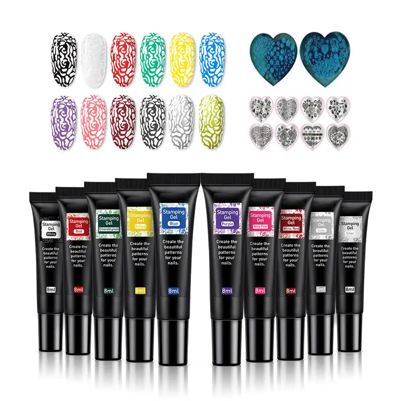 5 шт./компл. набор гель лаков для стемпинга Elite99 трафаретные инструменты печати