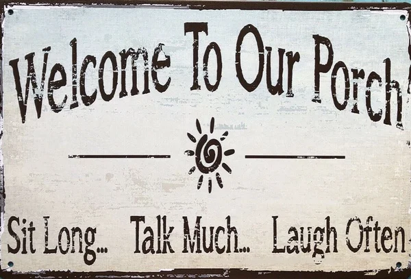 

Welcome Rustic Vintage Metal Tin Sign Man Cave,garage,shed Bar & Home Decor Tin Sign