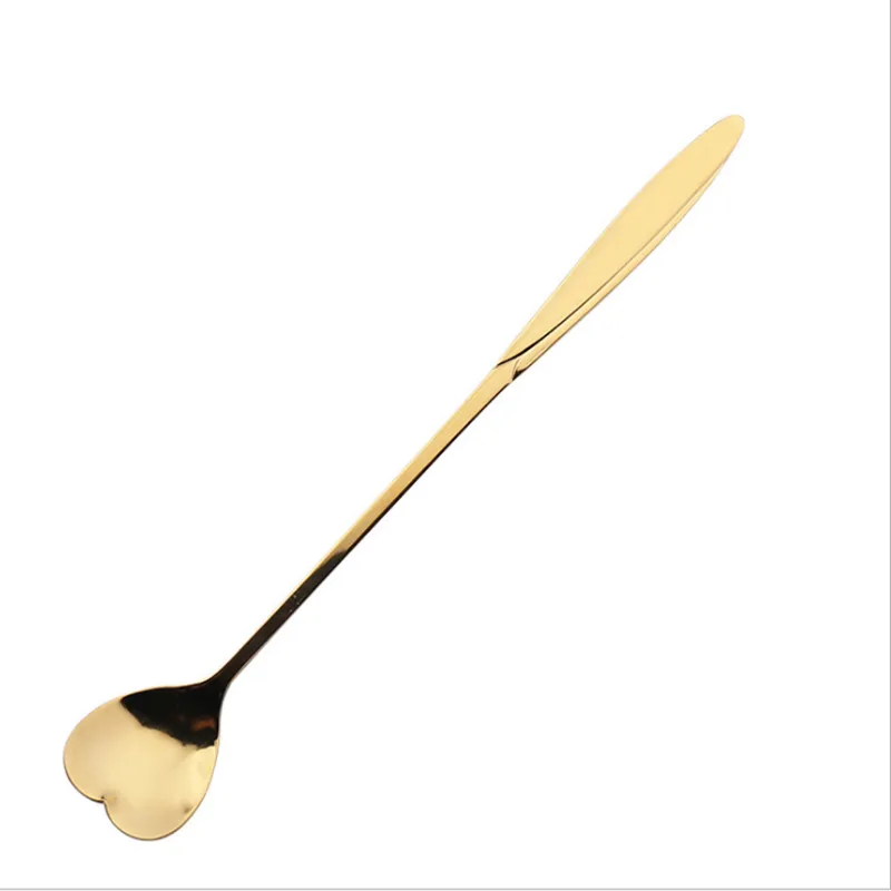 

2020 Stainless Steel Coffee Spoon Long Handle Tea Dessert Coffee Spoons Kitchen Hot Drinking Flatware Mini Spoon Drop Shipping