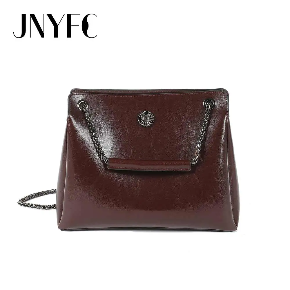 

JNYFC New 2020 Women Fashion Big Crossbody Shoulder Bags Handbag High Quality Cowhide Leather Black Blue Red Brown