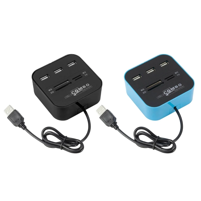 

3-Port 2.0 USB Hub Combo, HighSpeed Card Reader, for Mobile HDD Computer New