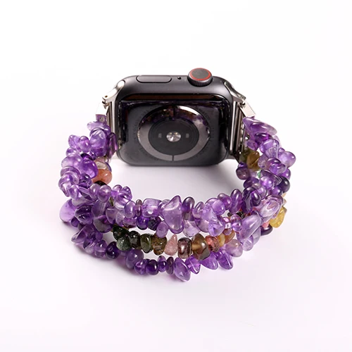 Purple Crystal Bracelet for Iwatch 5 4 Band 44mm 40mm Lightweight Comfort Band for Apple Watch 3 2 1 Strap 40mm 44mm Accessories - Цвет ремешка: purple