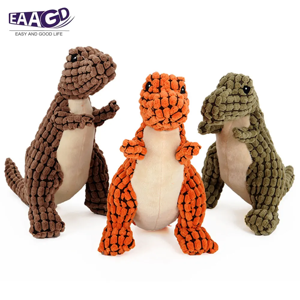 1 шт. плюшевый эхолот динозавра игрушка щенок собака кошка жевательная для