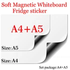 Магнитная белая доска, набор A4 + A5, мягкая дом офис кухня школьная доска для сухого стирания, гибкая подкладка, магнит, на холодильник