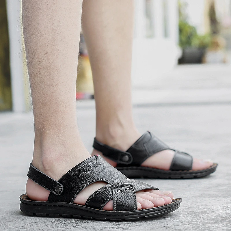 

Shoes Men Sandals Sandale Homme Cuir V Ritable Sandalias Hombre Rubber Sandals Men Sandals-men Sandalet Erkek Slide
