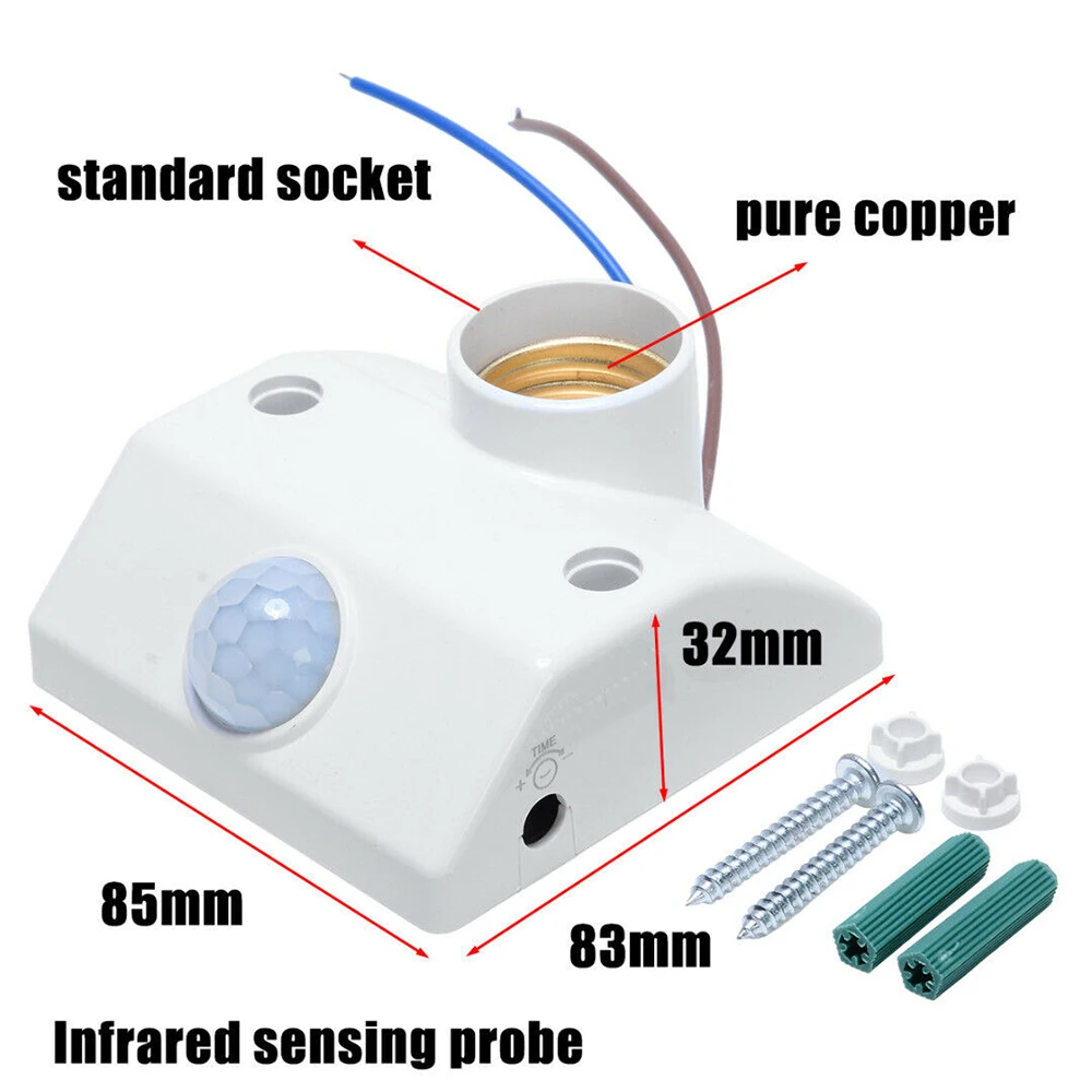 Автоматический Инфракрасный светодиодный светильник E27 с инфракрасным датчиком