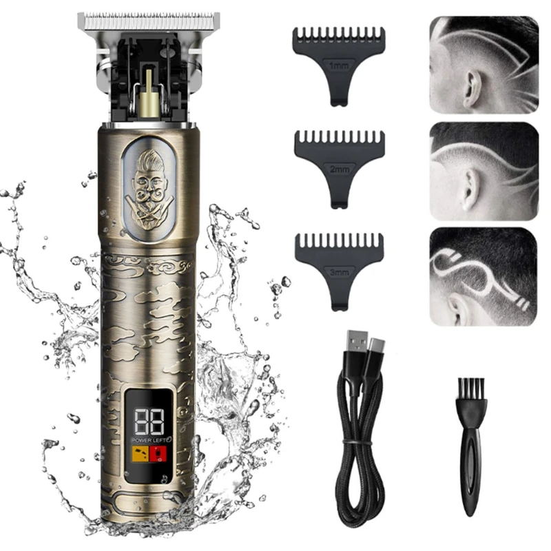 

Hair Trimmer for Men Hair Clippers Cordless Rechargeable LED Display Waterproof H05F