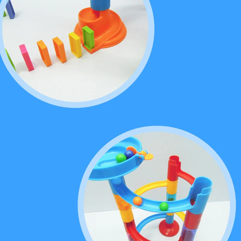 Набор гоночных треков сделай сам 20 блоков для домино детский лабиринт шарики