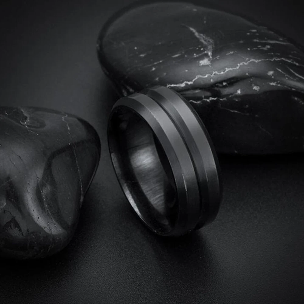 Purple Black Simple Design Ring Men&amp#39s Finger Accessories Suit Match Jewelry For Male Birthday Gifts | Украшения и