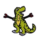 Брошь в виде динозавра T-Rex с эмалью, аксессуар для вечеринки тираннозавра