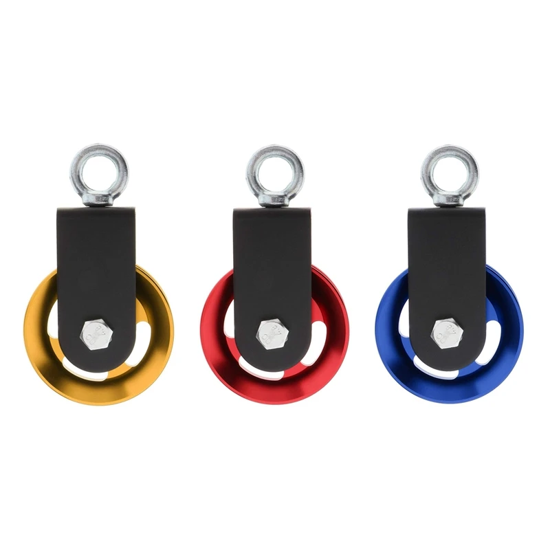

Fitness Cable Build Pulley, Aluminum Alloy Silent Traction Wheel,Rotation Swivel Hook Traction Block Pulley