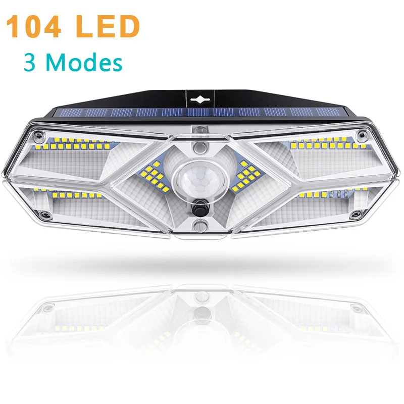 Солнечный светильник 104 светодиодный солнечный Открытый солнечной энергии