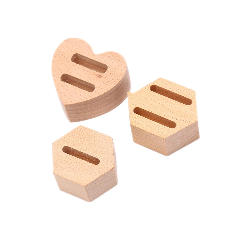 

New Wooden Hexagon Heart-shaped Ring Display Stand Couples Rings Jewelry Holder Gift Ring Holder Ring Display Ring Stand